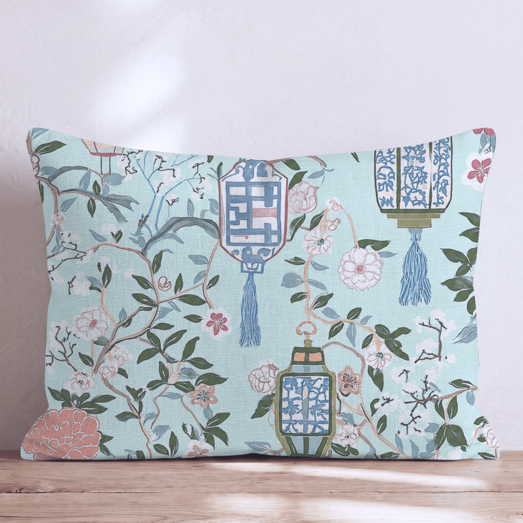 Silk Garden Throw Pillow - Hillcroft Home