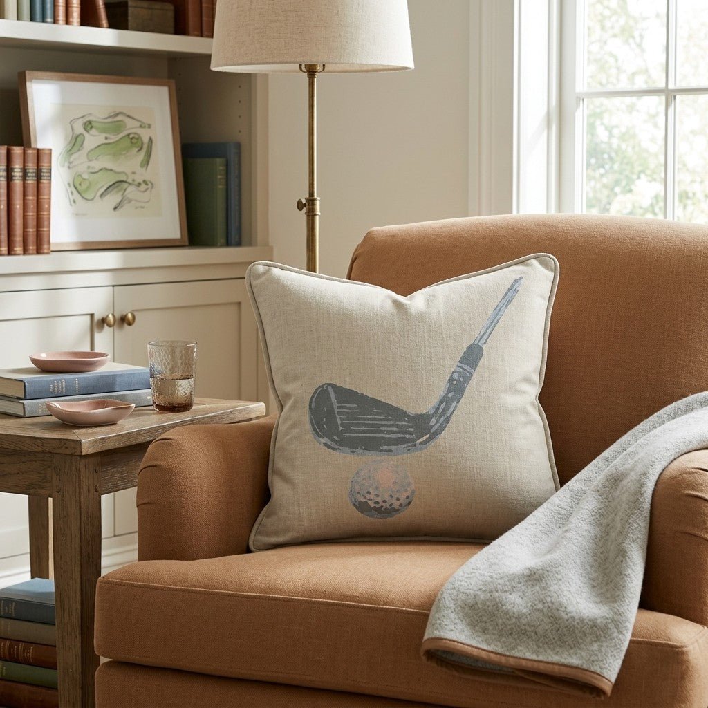 Simple Golf Club Throw Pillow - Hillcroft Home