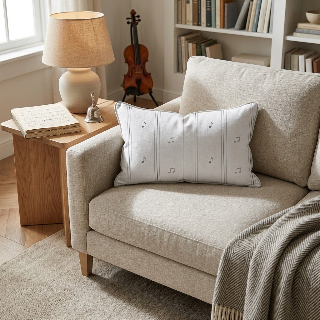 Simple Music Stripes Throw Pillow - Hillcroft Home