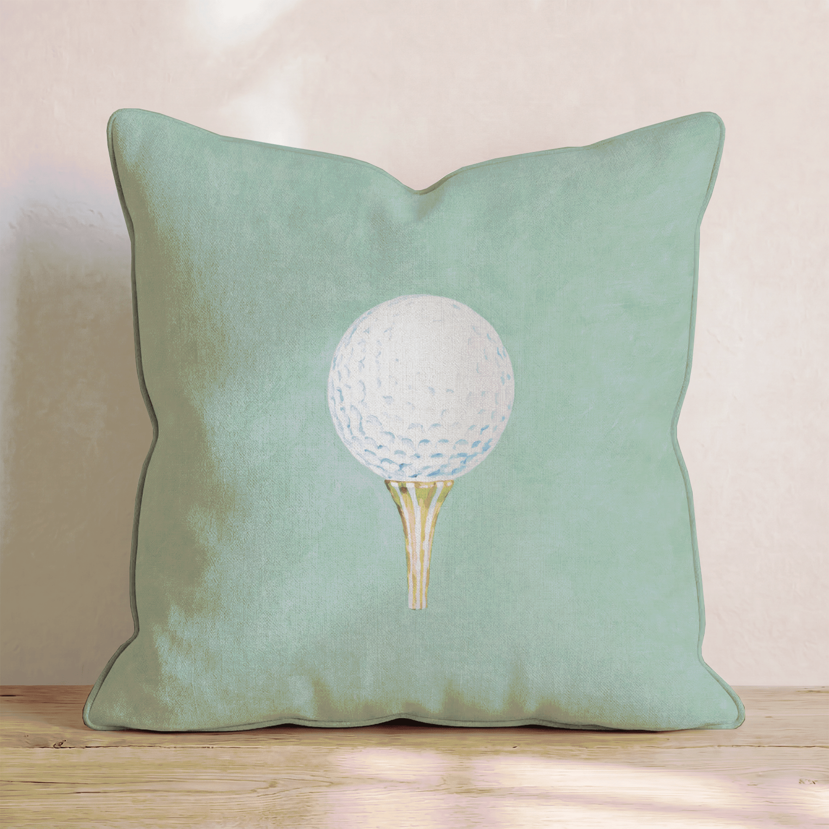 Simply Green Tee Throw Pillow - Hillcroft Home