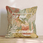 sip and unwind Throw Pillow - Hillcroft Home