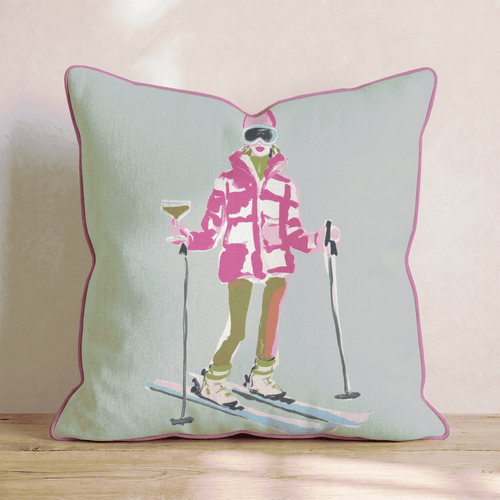 Sip _n Ski Throw Pillow - Hillcroft Home
