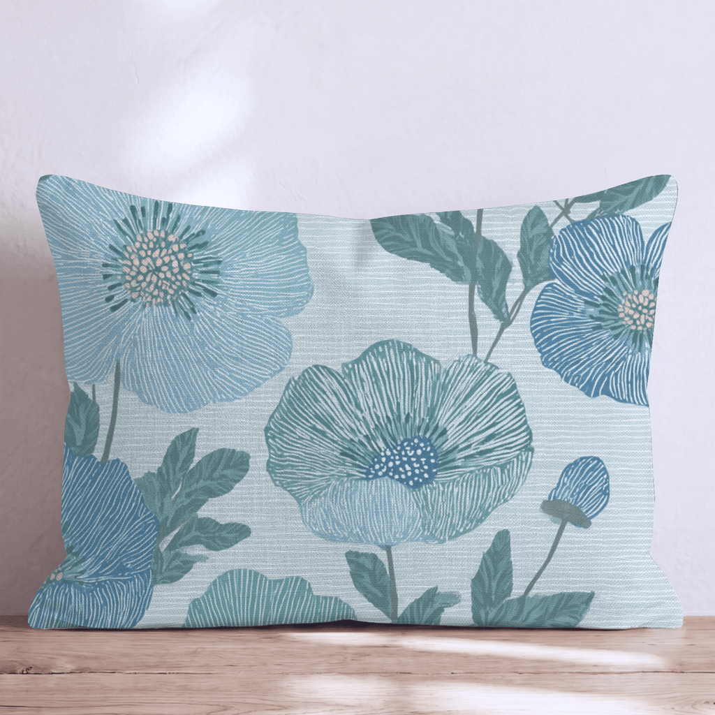 Sketch Blooms Throw Pillow - Hillcroft Home