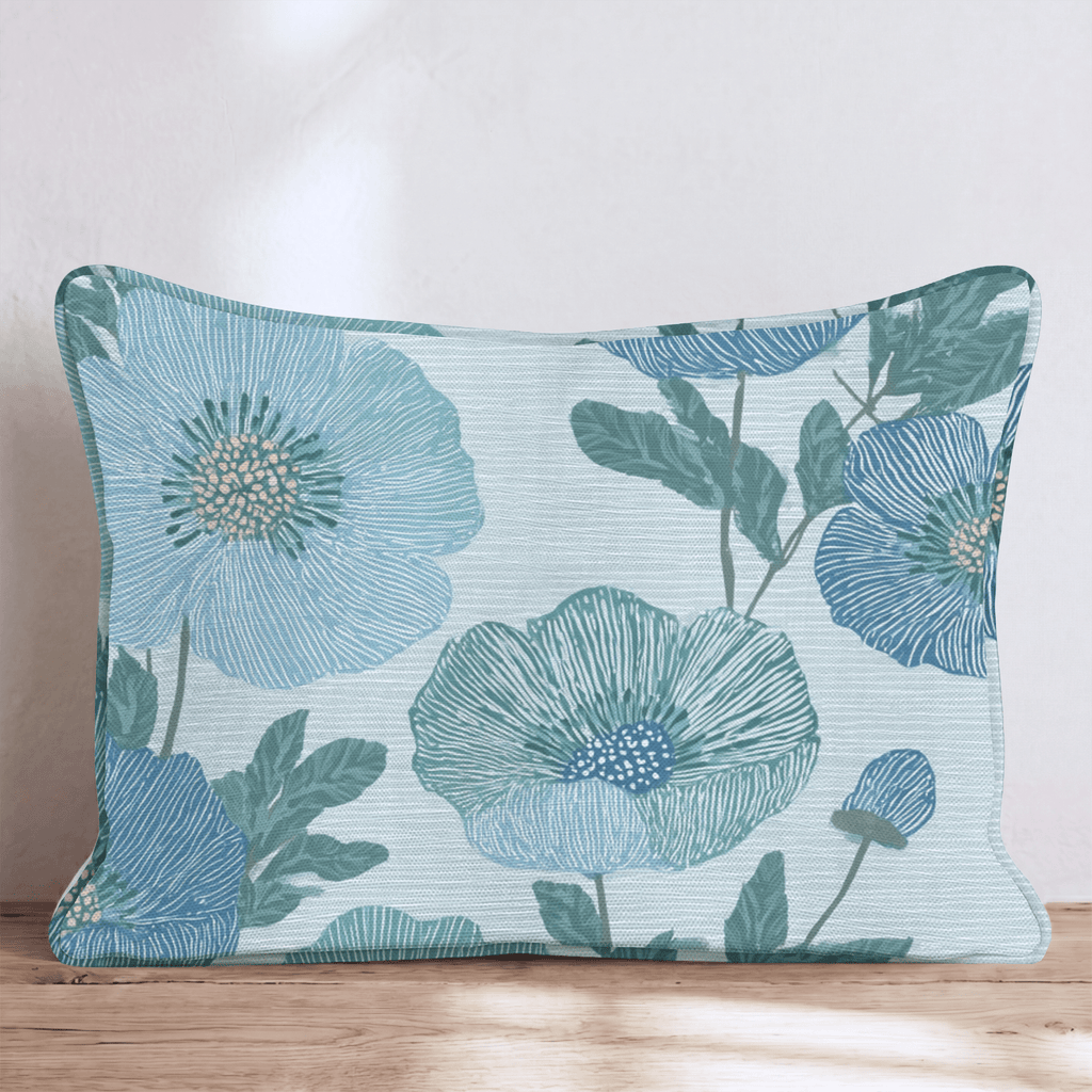 Sketch Blooms Throw Pillow - Hillcroft Home