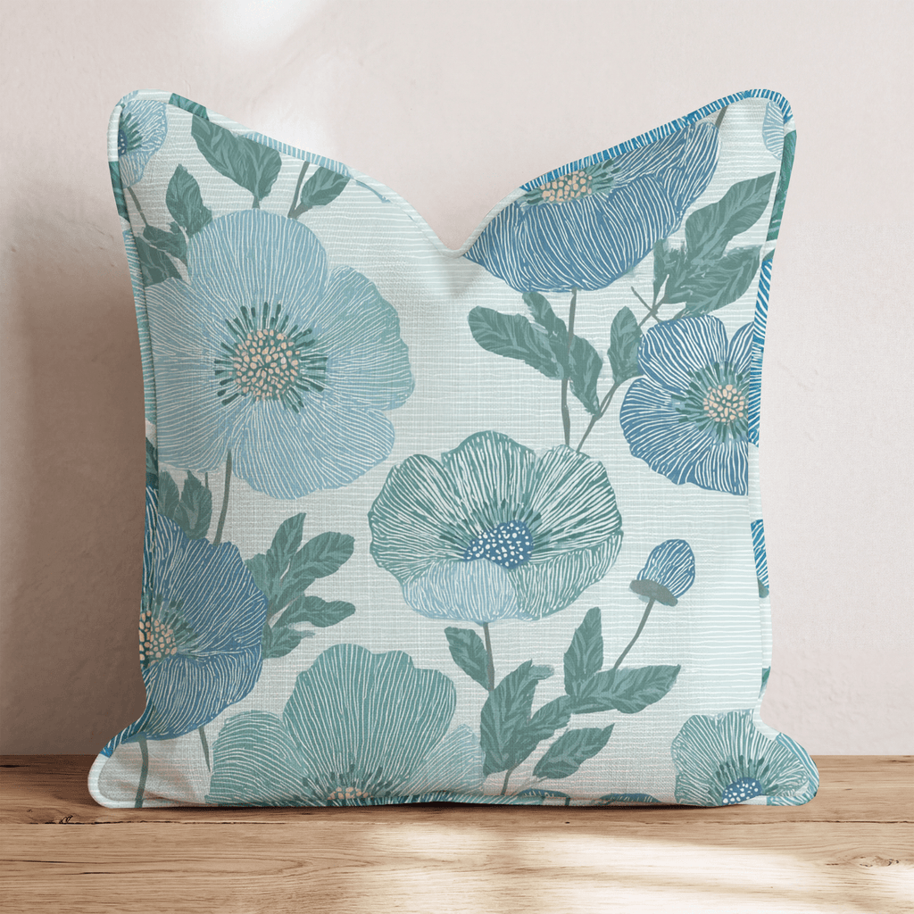 Sketch Blooms Throw Pillow - Hillcroft Home