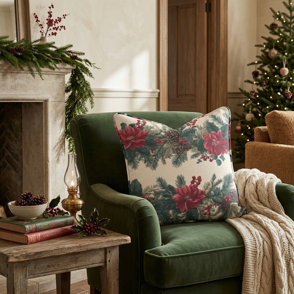 Sketchbook Noel Throw Pillow - Hillcroft Home