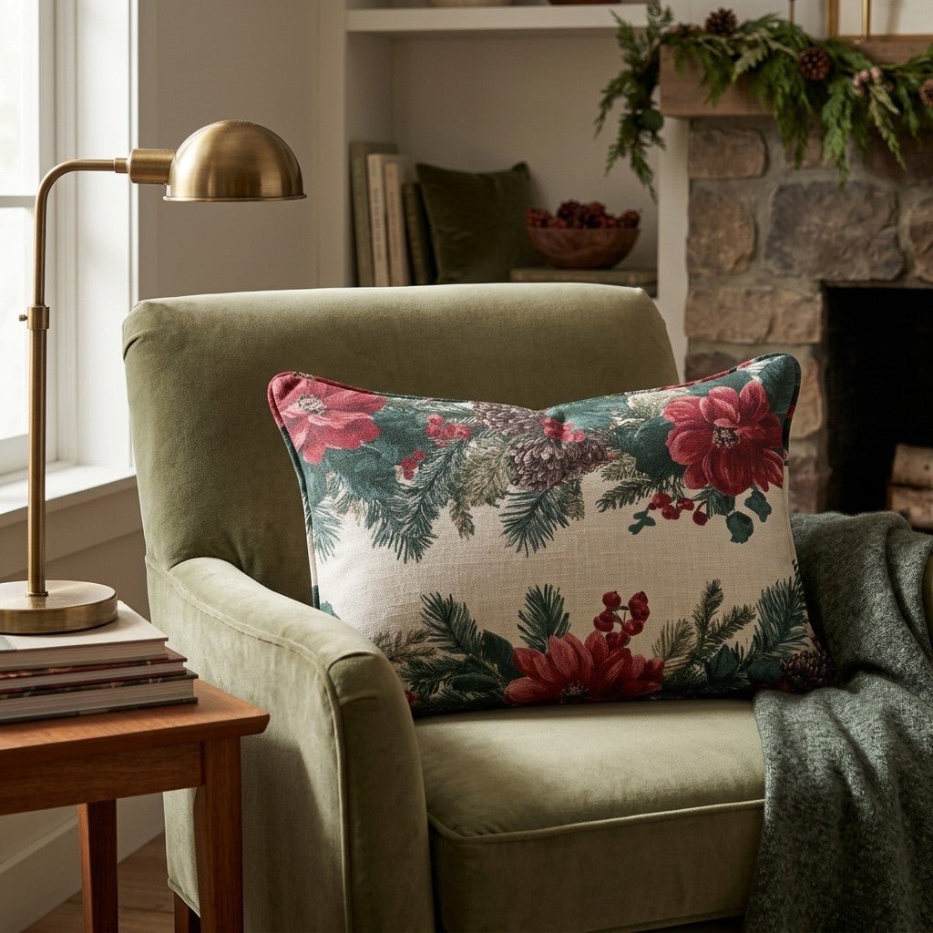 Sketchbook Noel Throw Pillow - Hillcroft Home