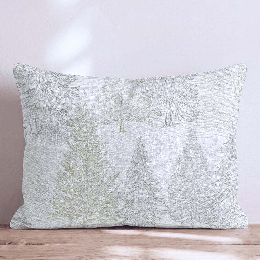Sketched Tree Farm Throw Pillow - Hillcroft Home