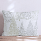 Sketched Tree Farm Throw Pillow - Hillcroft Home