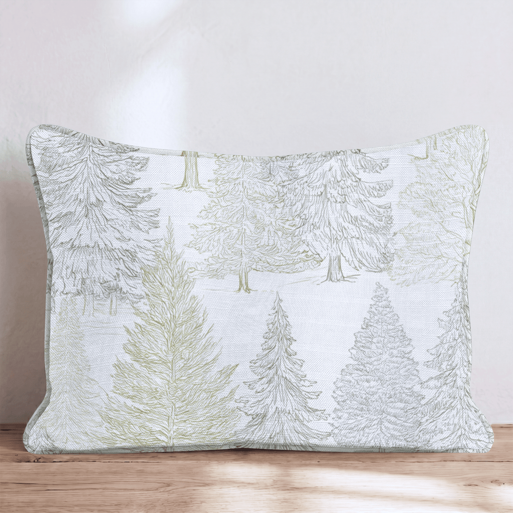Sketched Tree Farm Throw Pillow - Hillcroft Home
