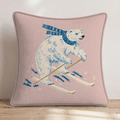 Ski Bear Throw Pillow - Hillcroft Home