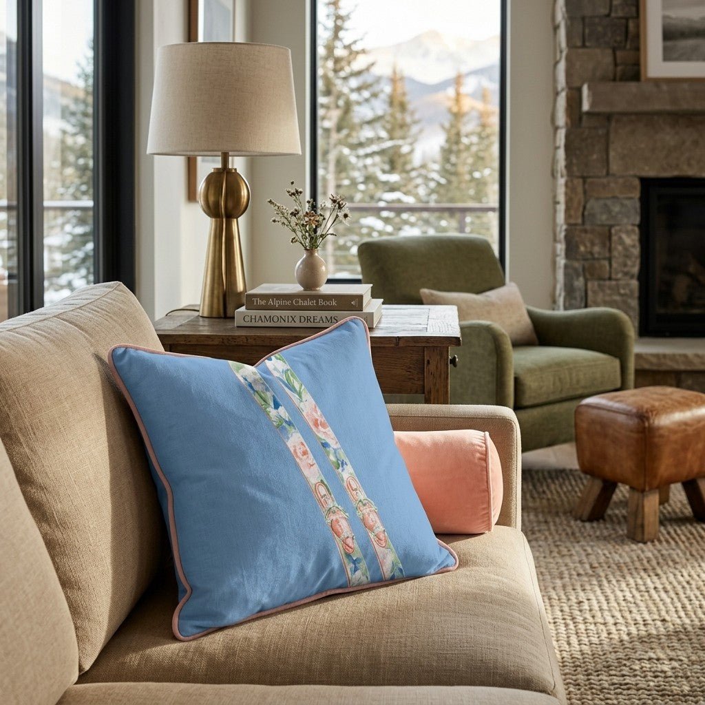 Ski in the Sky Throw Pillow - Hillcroft Home