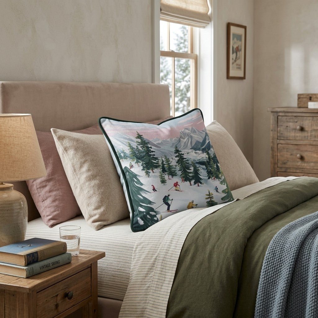 Ski Summit Throw Pillow - Hillcroft Home