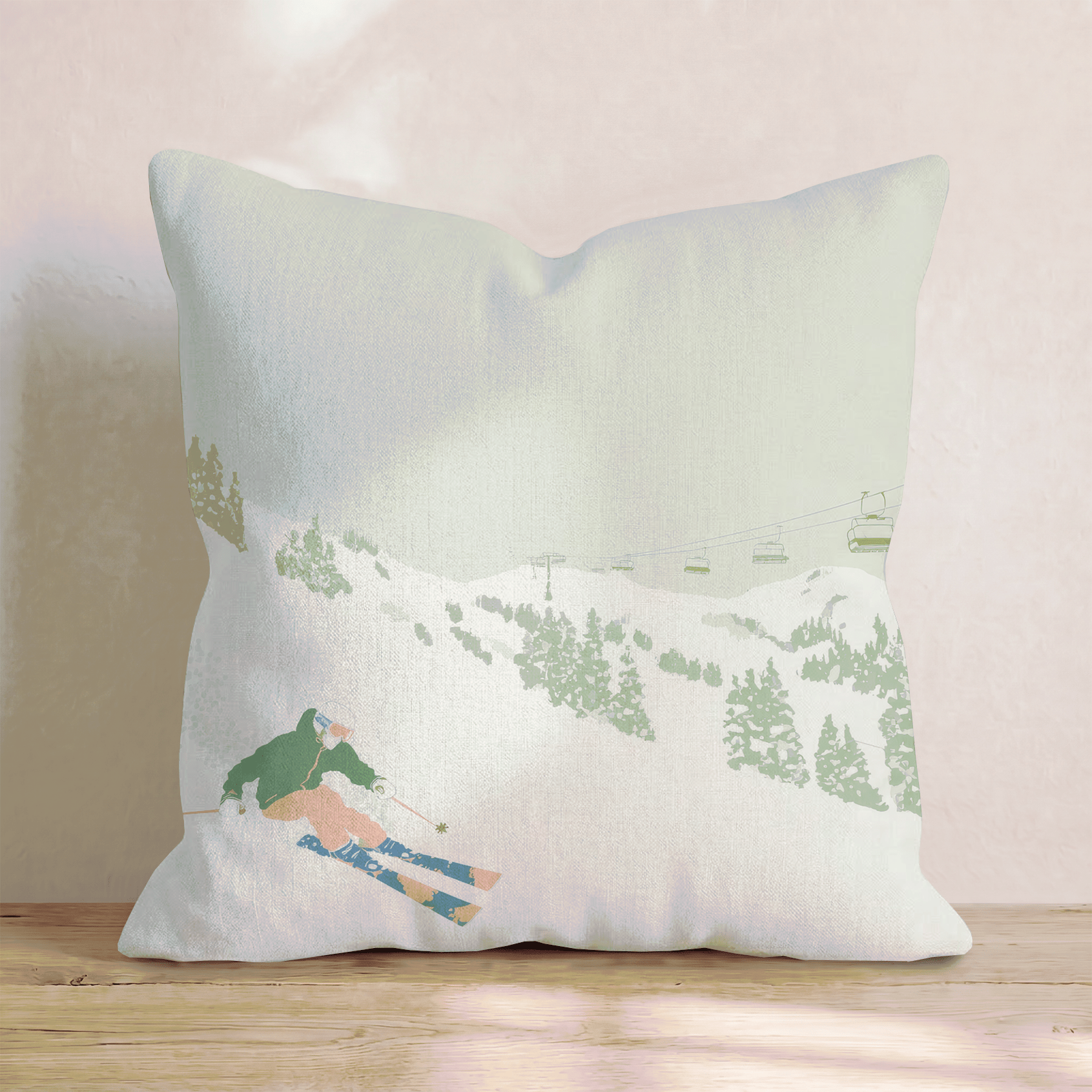 Ski the Slopes Throw Pillow - Hillcroft Home