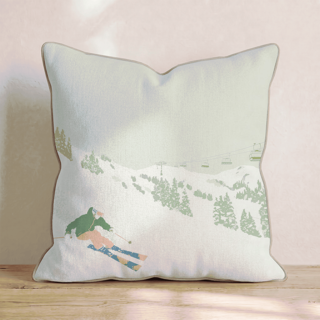 Ski the Slopes Throw Pillow - Hillcroft Home
