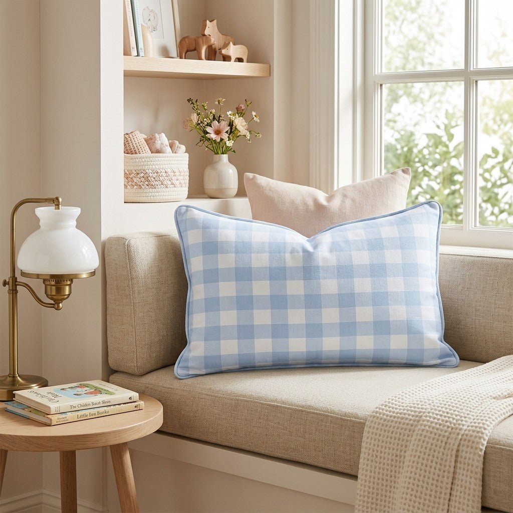 Skies and Blue Throw Pillow - Hillcroft Home