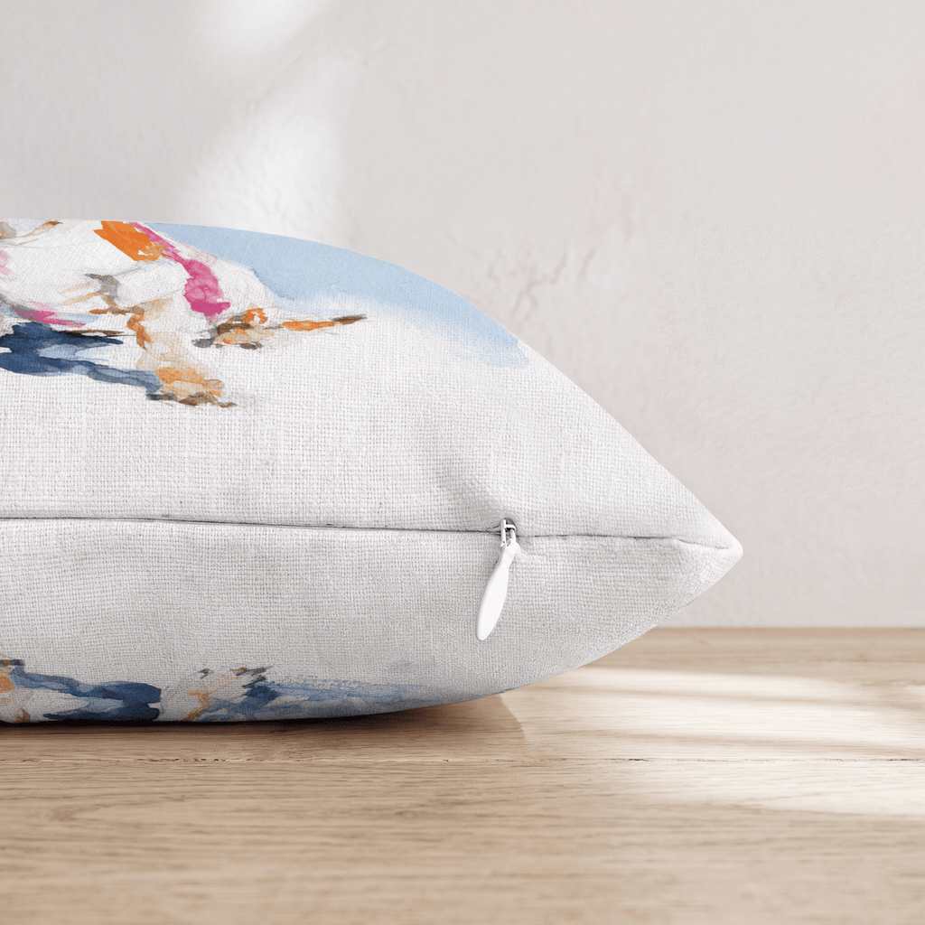 Skiing Dachshund Throw Pillow - Hillcroft Home