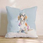 Skiing Dachshund Throw Pillow - Hillcroft Home
