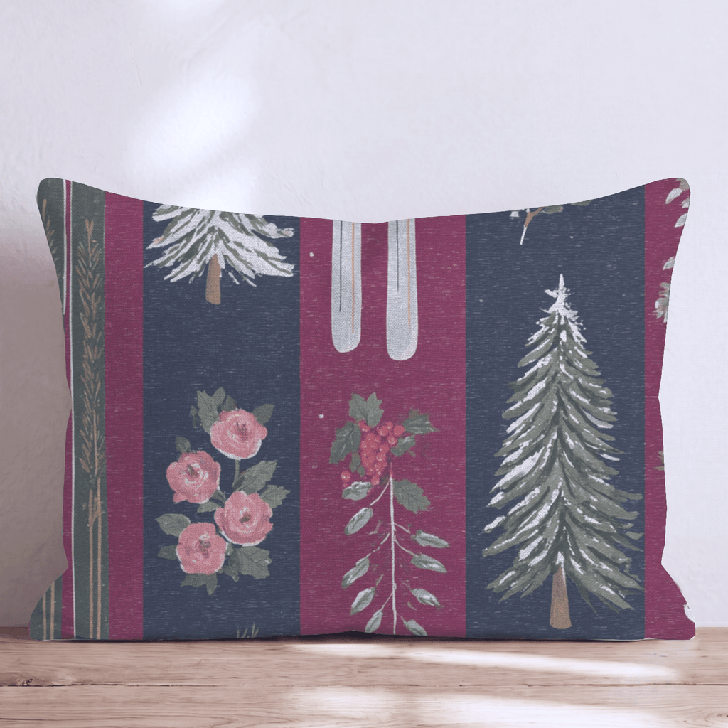 Skis and Trees Throw Pillow - Hillcroft Home