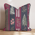 Skis and Trees Throw Pillow - Hillcroft Home