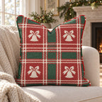 Sleigh Bell Tartan Throw Pillow throw pillow - Hillcroft Home
