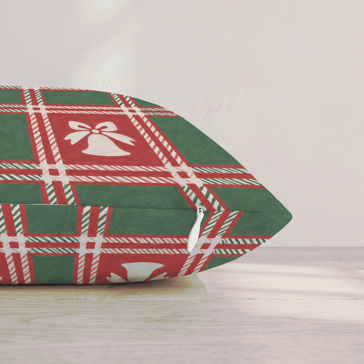 Sleigh Bell Tartan Throw Pillow throw pillow - Hillcroft Home