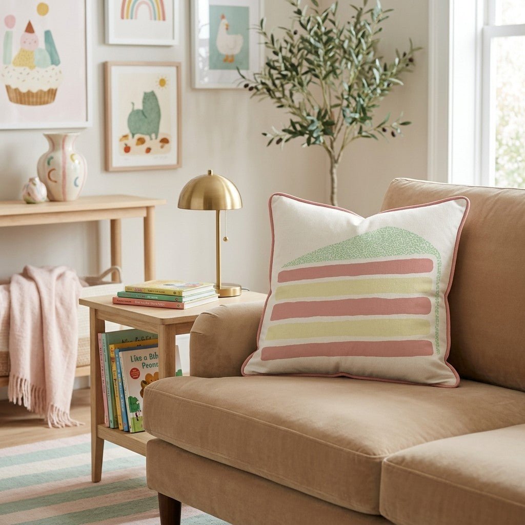 Slice of Cake Throw Pillow - Hillcroft Home