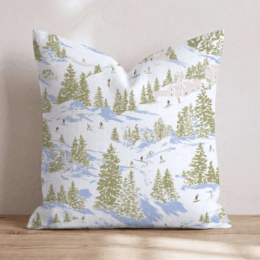 Slopes and Snow Throw Pillow - Hillcroft Home