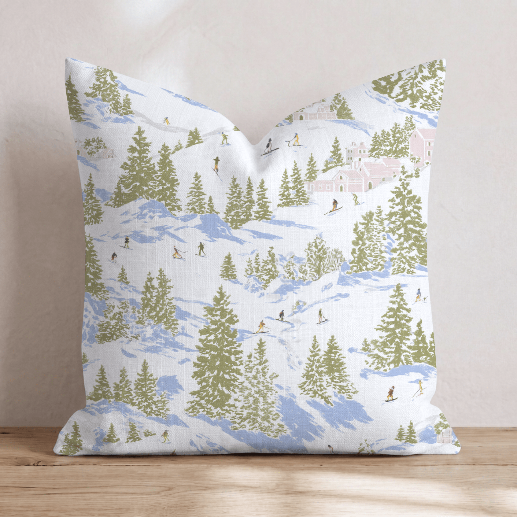 Slopes and Snow Throw Pillow - Hillcroft Home