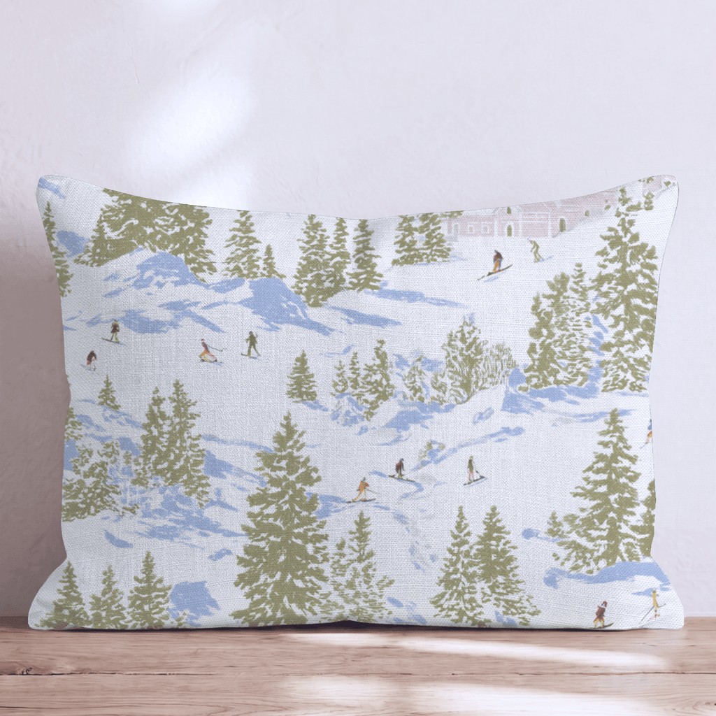 Slopes and Snow Throw Pillow - Hillcroft Home