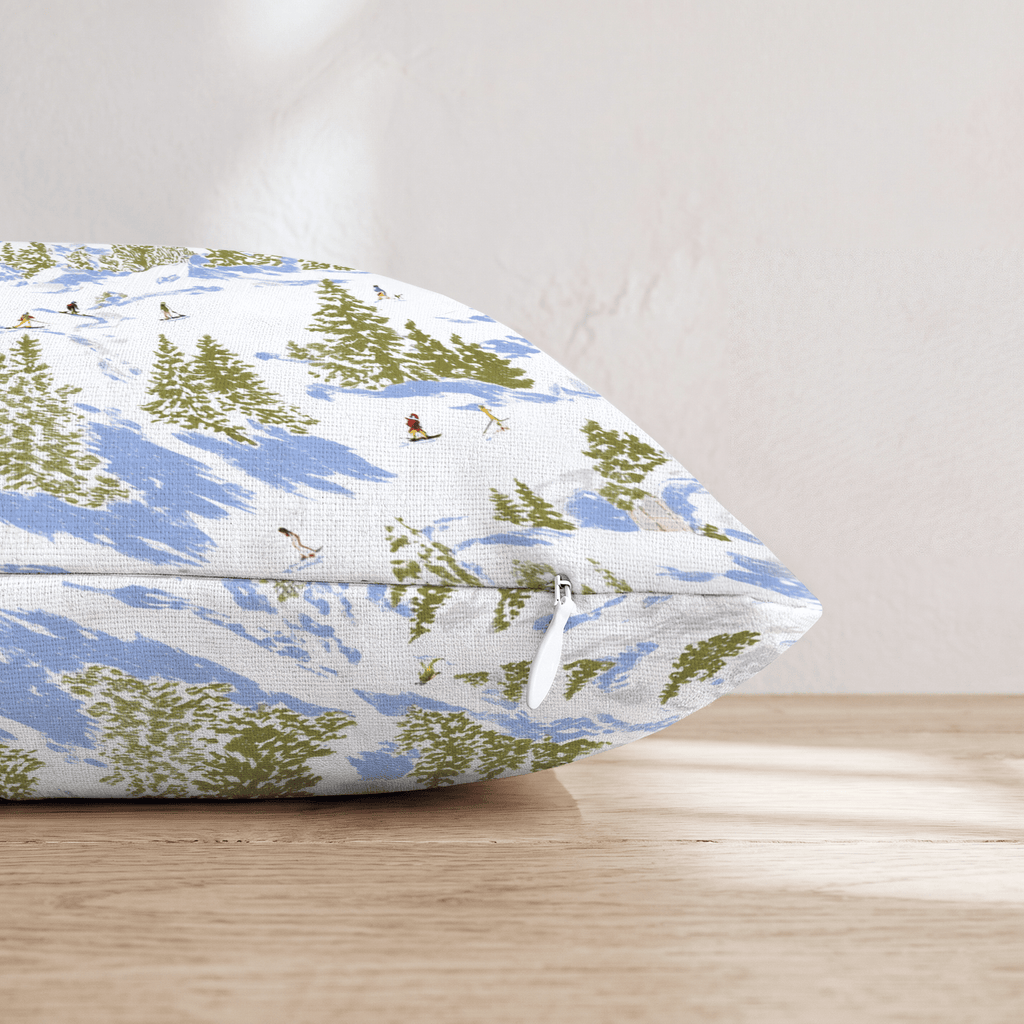 Slopes and Snow Throw Pillow - Hillcroft Home