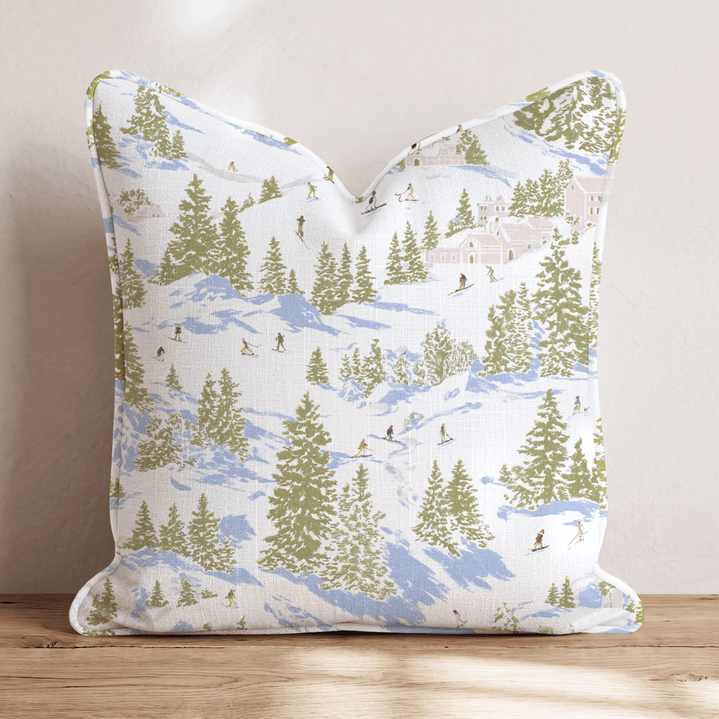 Slopes and Snow Throw Pillow - Hillcroft Home