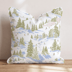 Slopes and Snow Throw Pillow - Hillcroft Home