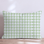 Small Green Houndstooth Throw Pillow - Hillcroft Home
