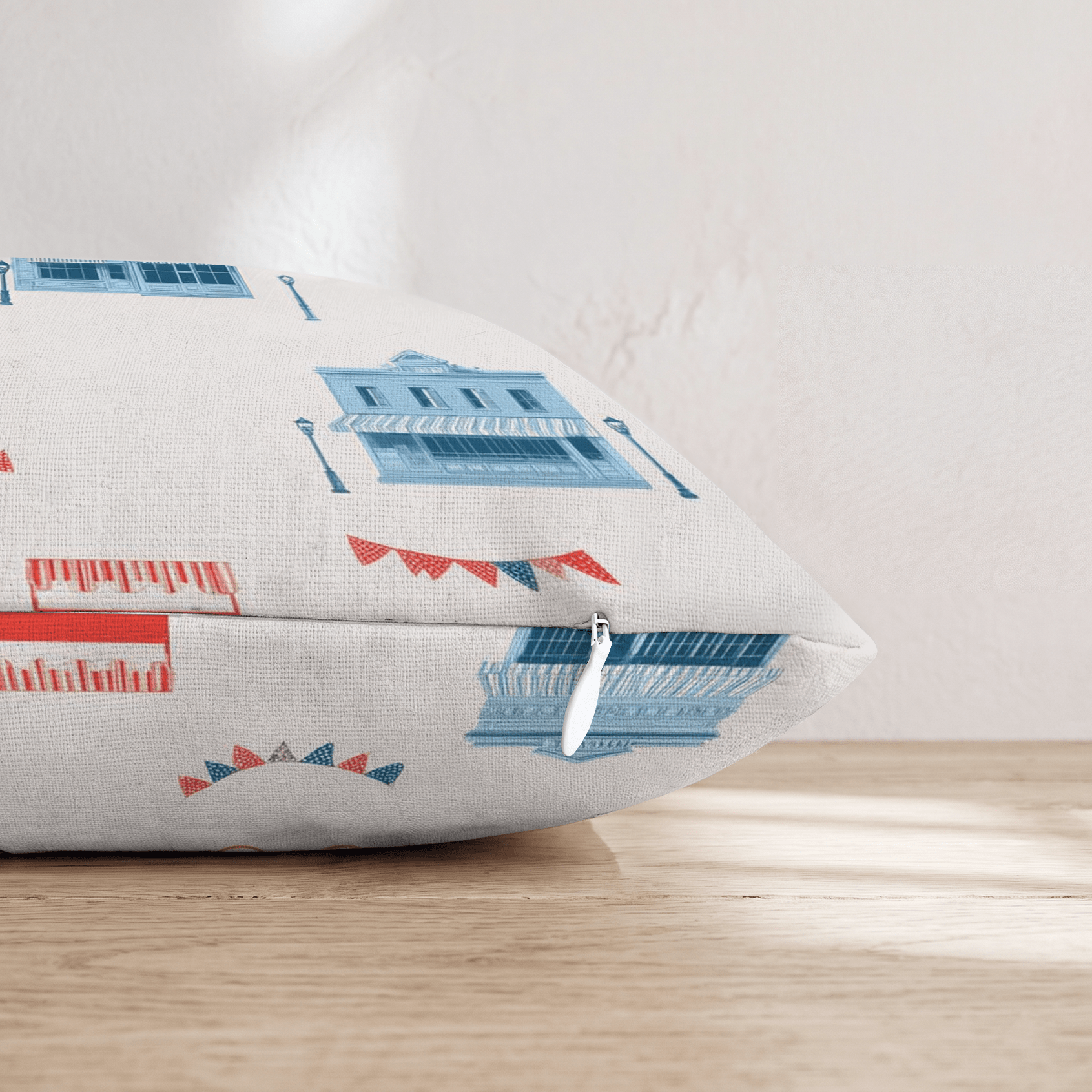 Small Town America Throw Pillow - Hillcroft Home