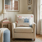 Small Town America Throw Pillow - Hillcroft Home