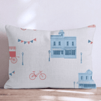 Small Town America Throw Pillow - Hillcroft Home