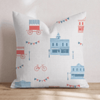 Small Town America Throw Pillow - Hillcroft Home