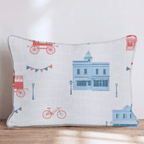Small Town America Throw Pillow - Hillcroft Home