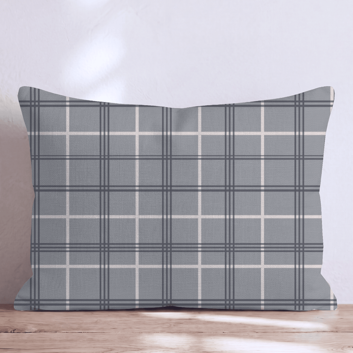 Smoke Check Plaid Throw Pillow throw pillow - Hillcroft Home
