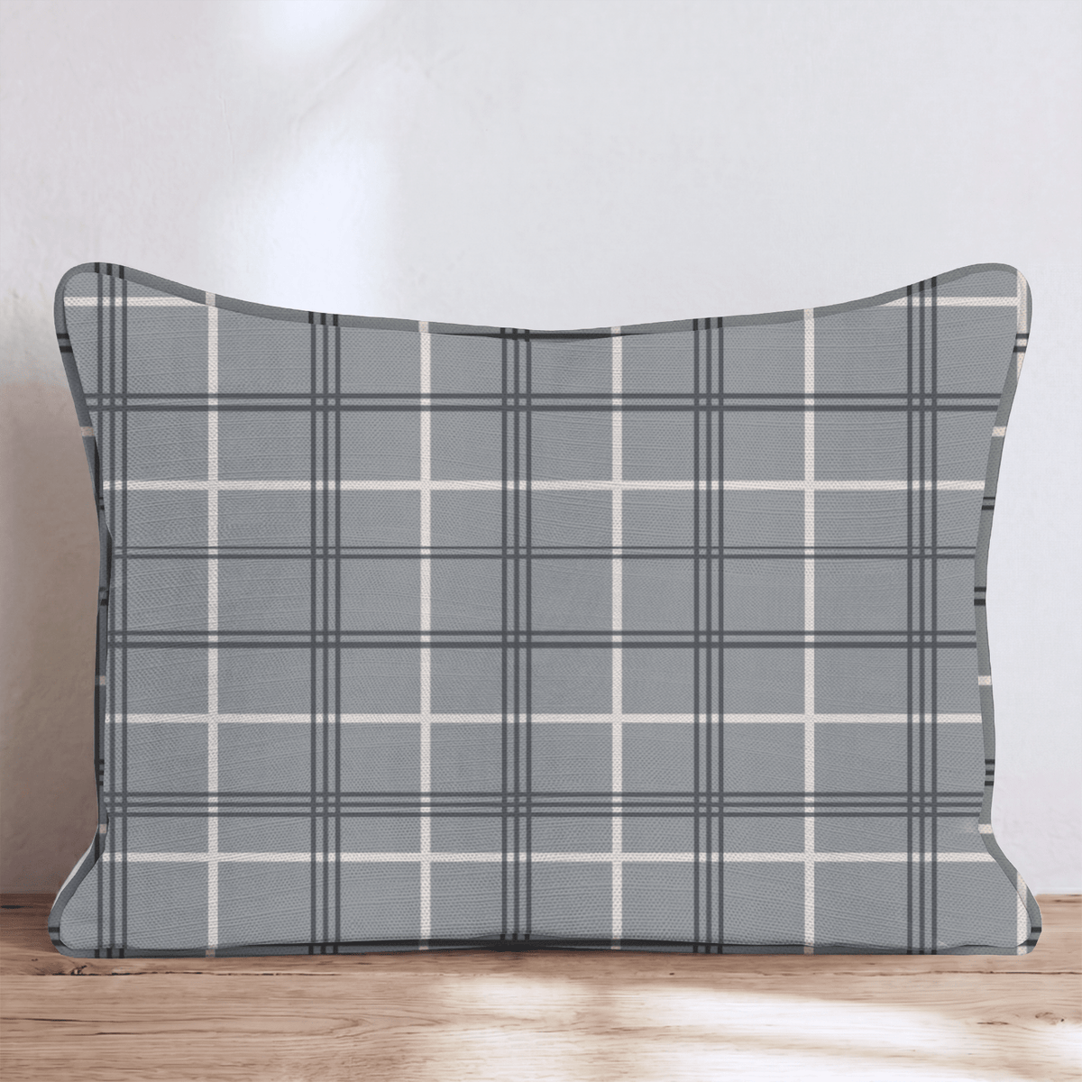 Smoke Check Plaid Throw Pillow throw pillow - Hillcroft Home
