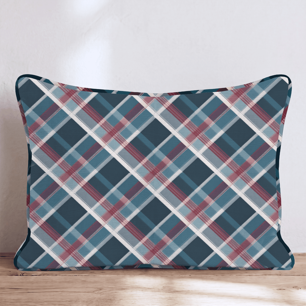 Smoky Grid Throw Pillow - Hillcroft Home