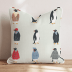 Snazzy Penguins Throw Pillow - Hillcroft Home