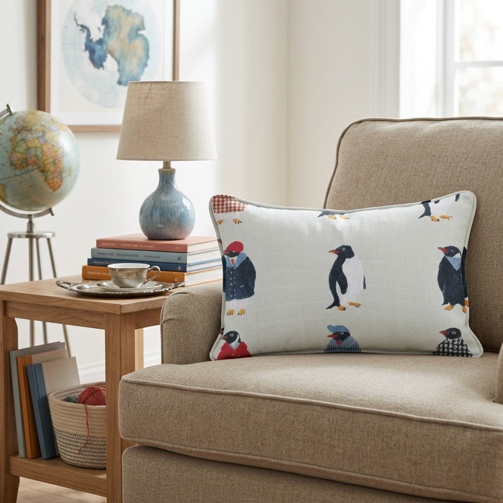 Snazzy Penguins Throw Pillow - Hillcroft Home
