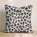 Snow Cheetah Cream Throw Pillow - Hillcroft Home
