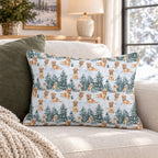 Snow Day for the Goldens Throw Pillow throw pillow - Hillcroft Home