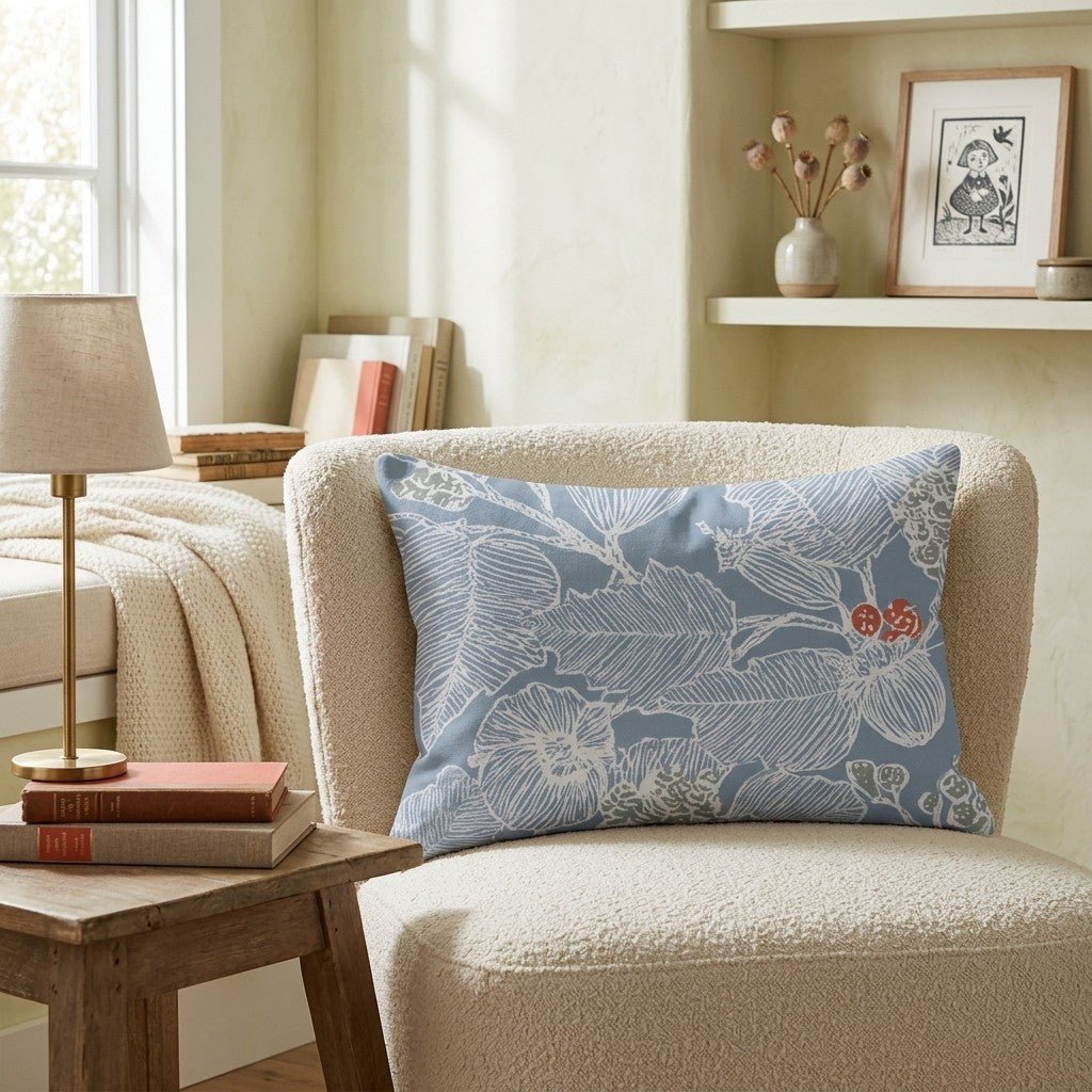 Snow Sketch Throw Pillow - Hillcroft Home