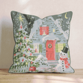 Snowman Cottage Eve Throw Pillow - Hillcroft Home