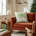 Snowy Palm Ornaments Throw Pillow - Hillcroft Home