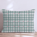 Snowy Star Check Throw Pillow throw pillow - Hillcroft Home
